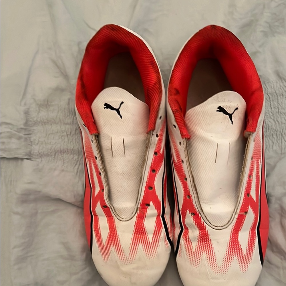 Puma Red and White Athletic Shoes